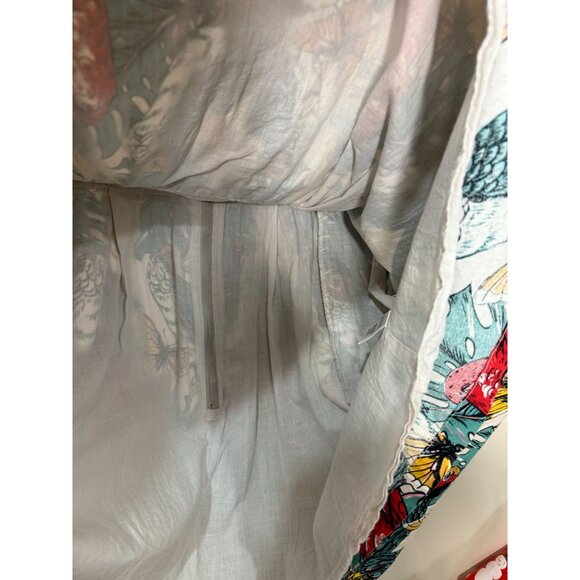 Modcloth Tropical Print Sleeveless Knee Length Dress Lined 100% Cotton Size 1X - Picture 4 of 11